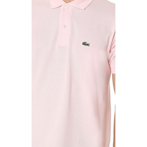 Lacoste Men's Flamingo Pink Short-Sleeve Pique Polo Shirt - Picture 4 of 15